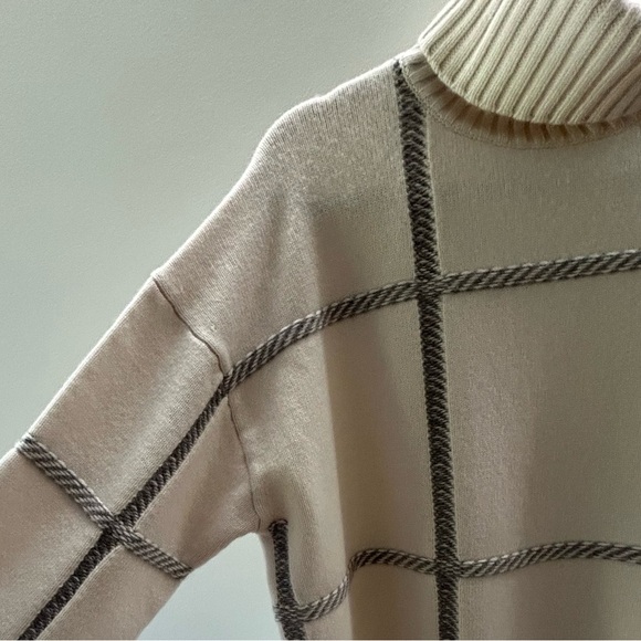 JOSEPH Turtleneck Merino Wool Cream Grey Warm Size M Excellent condition ￼￼￼ - Picture 4 of 11